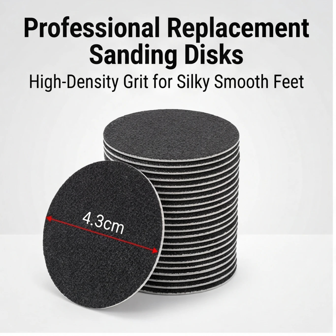 60x Replaceable Discs Electric Foot File, Callus Remover Tool for Hard Dead Skin Repair, Professional Foot Care Set Peaceful Pleasures Health and Wellness