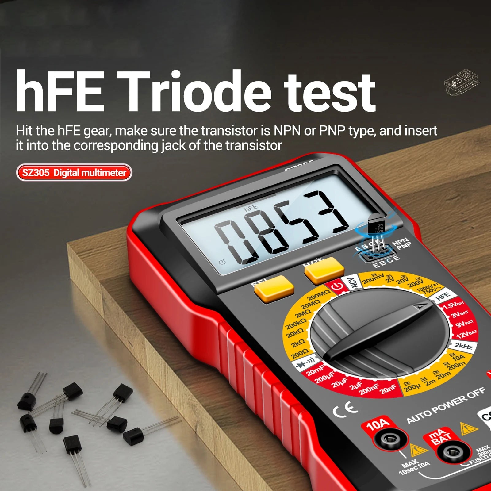 ANENG SZ305 Multimeter Capacitor Testers Professional 1999 Counts Smart Voltmeter Ohm Meter Fast Accurately Measures Voltage Peaceful Pleasures Health and Wellness