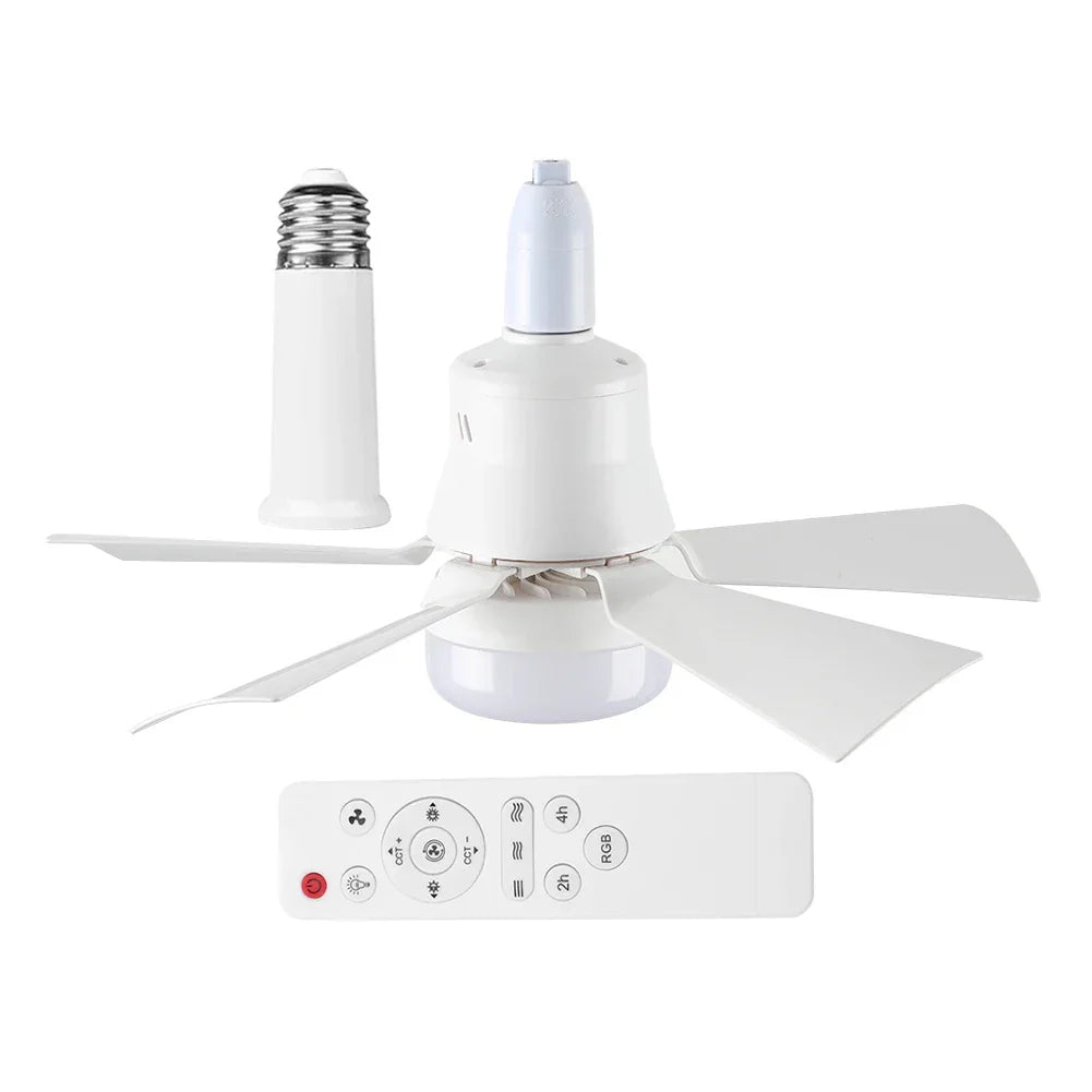 40W LED Ceiling Fan with Remote Control – E27 Socket Peaceful Pleasures Health and Wellness 40W with Extender White Large Remote United States