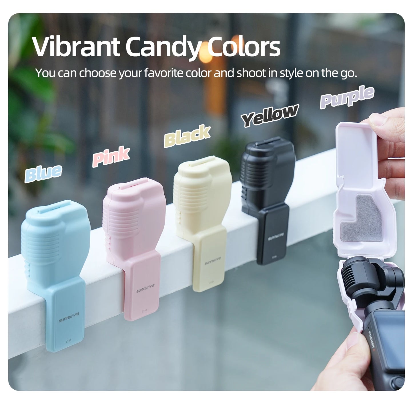 DJI Osmo Pocket 4 Protective Cover – Candy Color Lens Guard