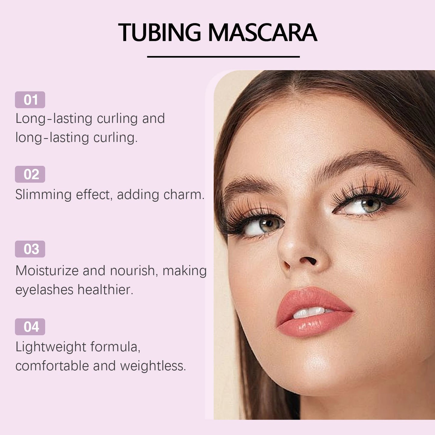 Black Waterproof Lengthening Volumizing Mascara 5ml