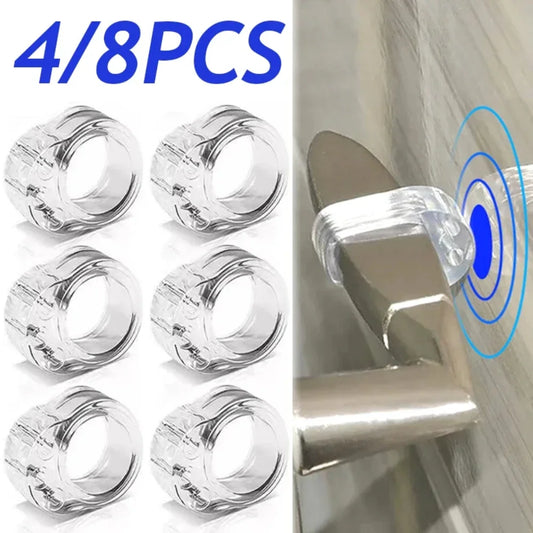 Transparent PVC Door Stopper Wall Buffer Pad – 1 to 8 Pcs Door Stopper Buffer Peaceful Pleasures Health and Wellness