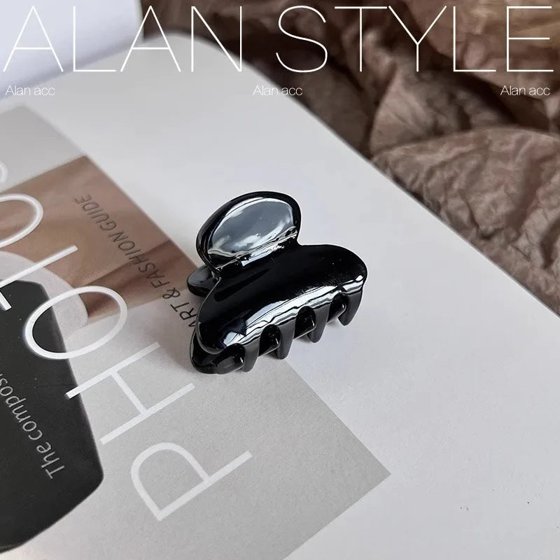 New Sweet Small Mini Hair Claws Acetate Hair Clips for Women Girl Barrettes Crab Clamp Ponytail Hairpin Fashion Accessories Peaceful Pleasures Health and Wellness black
