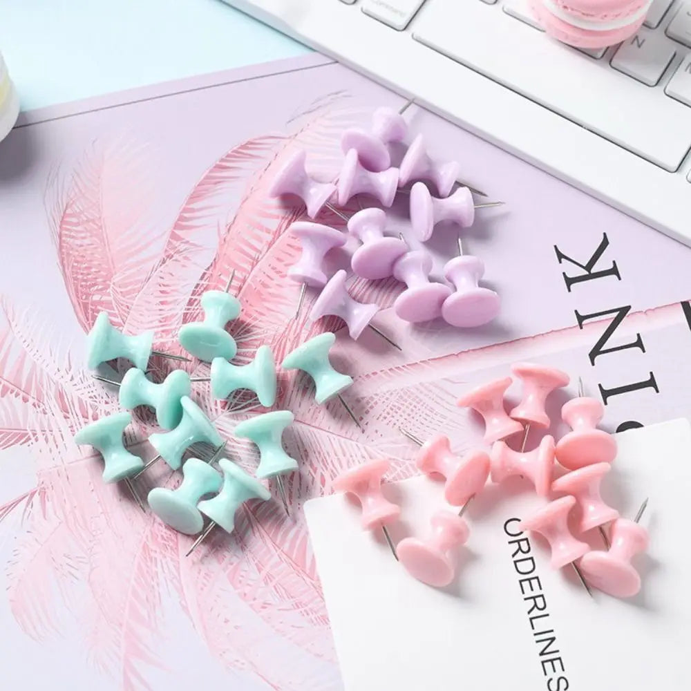 Portable Macaron Color Pushpin Thumbtac Fixing Pin Plastic Board Push Pin Small Fresh Thumb Tacks School Peaceful Pleasures Health and Wellness
