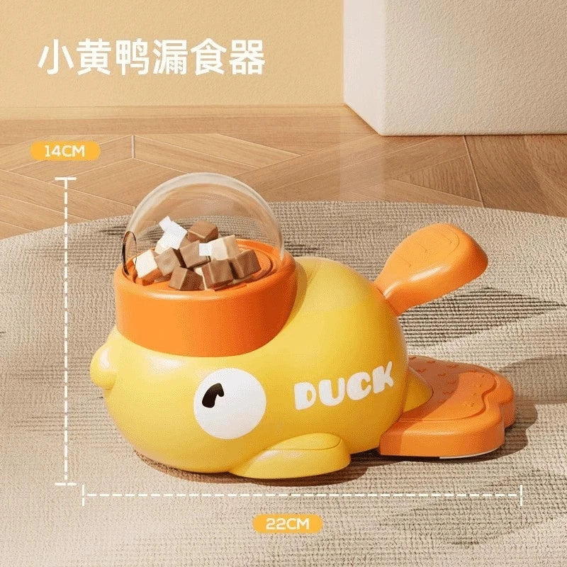 Duck Interactive Pet Treat Dispenser Puzzle Slow Feeder Toy
