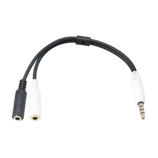 Stereo Audio 1Male 2 Female Headphone Mic TRRS Y Splitter Cable Peaceful Pleasures Health and Wellness 1Male To 2