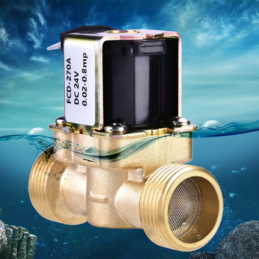 3/4" DC 24V Normally Closed Brass Electric Solenoid Magnetic Valve For Water Control Electric Valve DC Water Valve Water Valve Peaceful Pleasures Health and Wellness