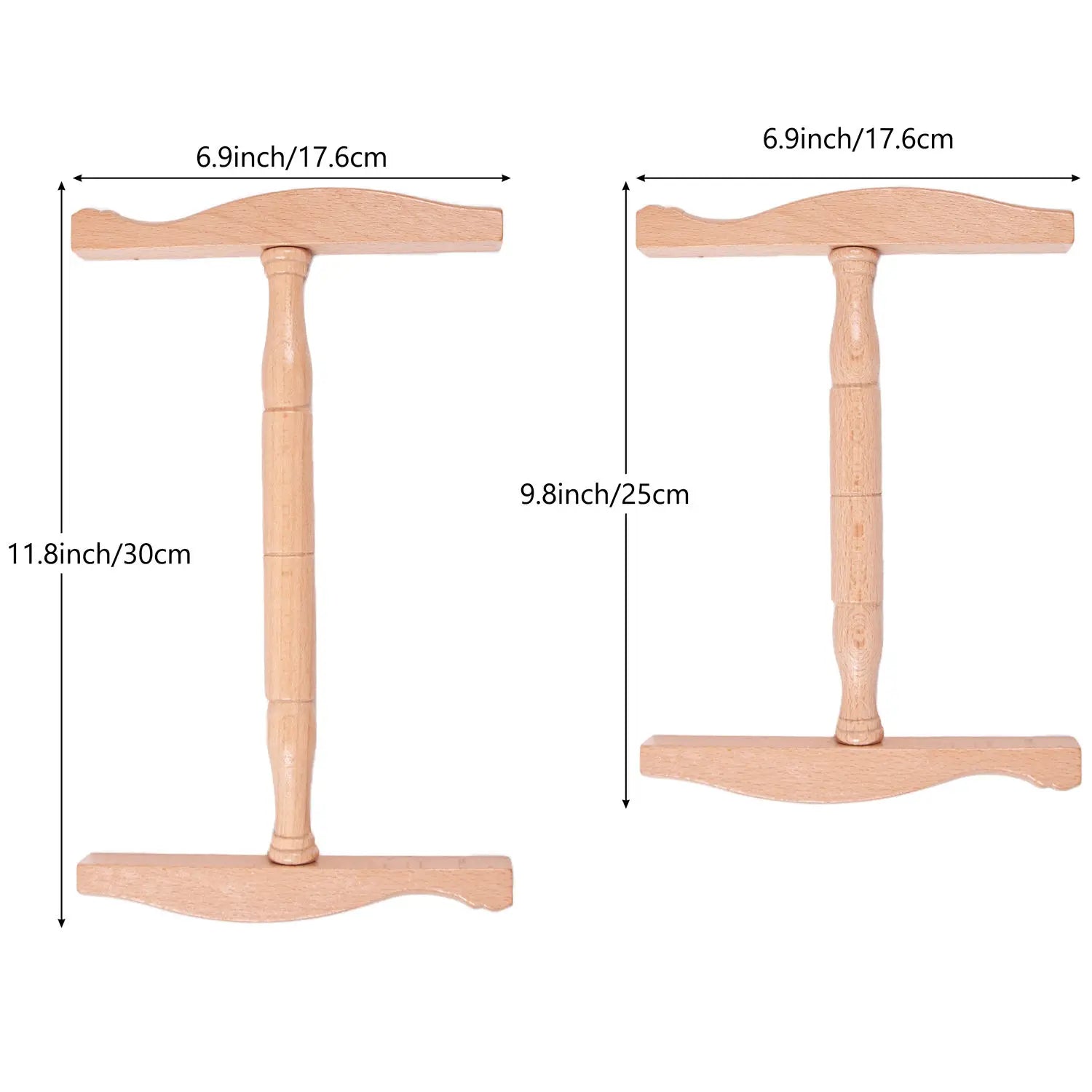 Medium-Sized Beechwood Niddy Noddy, Skein Yarn Winder, Handcrafted Yarn Swift for Skein Making & Wool Winding Peaceful Pleasures Health and Wellness A