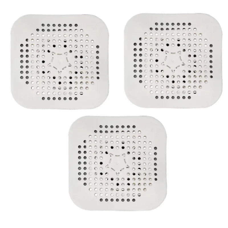 3-Pack Silicone Drain Hair Catcher – Shower, Sink & Bathtub