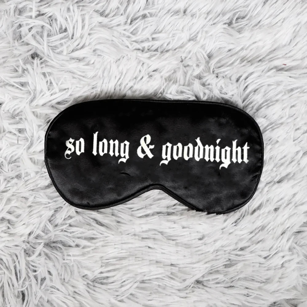 Spooky Goth Silk Eye Mask | Halloween Sleep & Party Gift