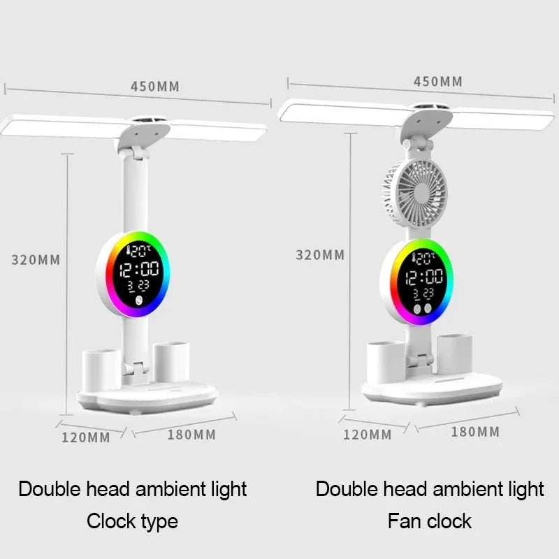 RTONTR Eye Protection Desk Lamp with Fan & USB Charging