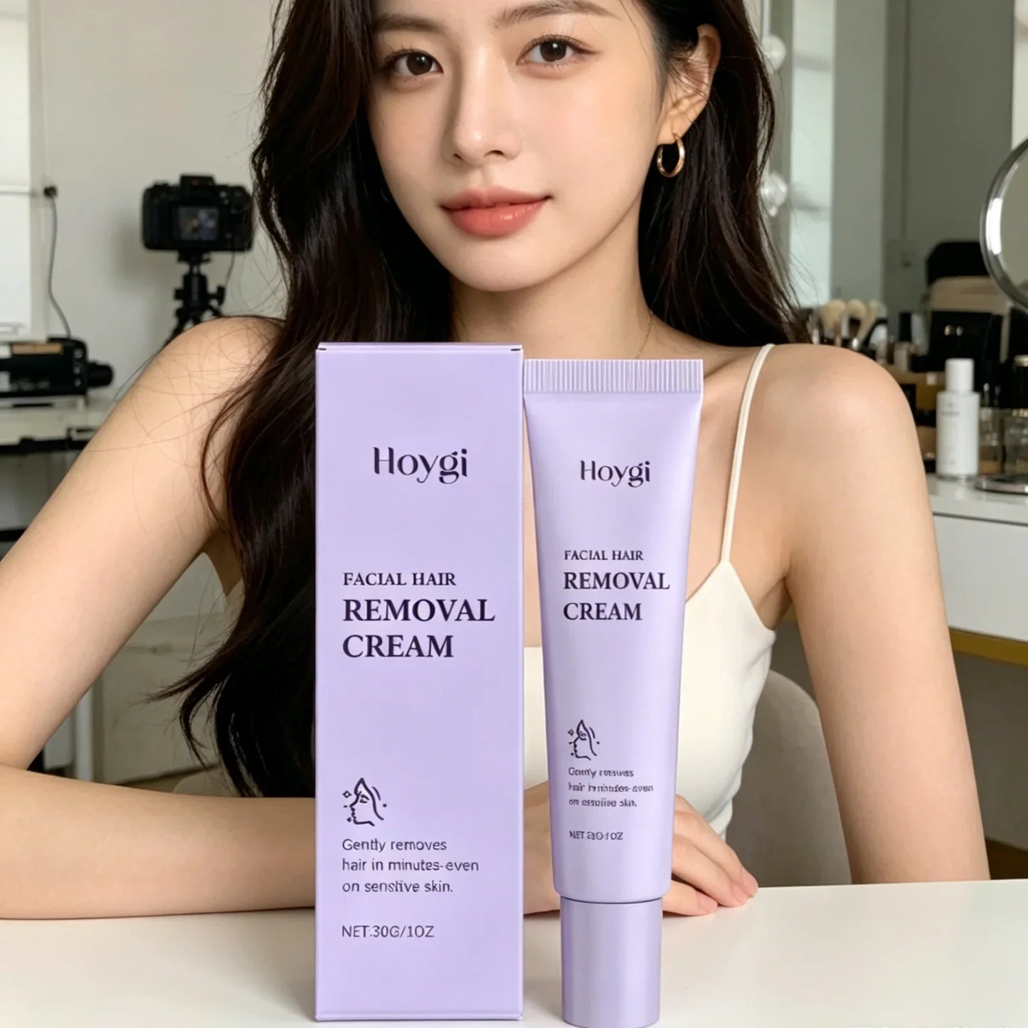 Hoygi Facial Hair Removal Cream – Gentle Depilatory 30g