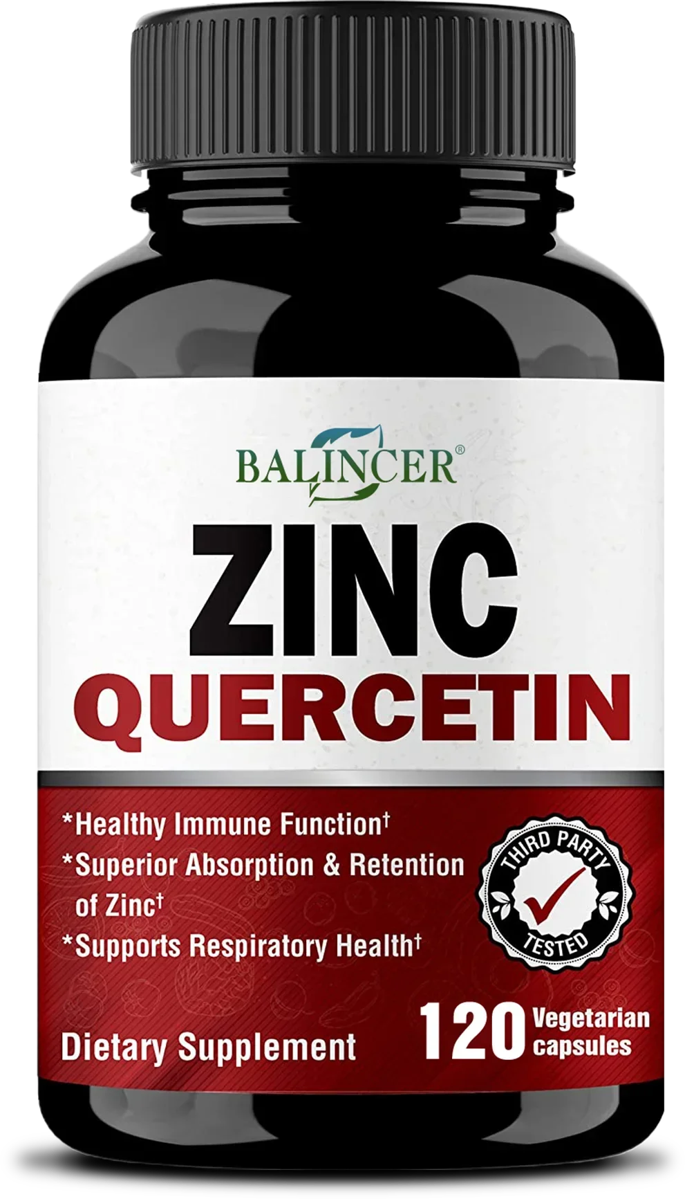 Quercetin + Zinc Vegetarian Capsules - Supports Immune, Skin and Bone Health, Nutritional Metabolism Supplement Peaceful Pleasures Health and Wellness 120 count-1 bottle
