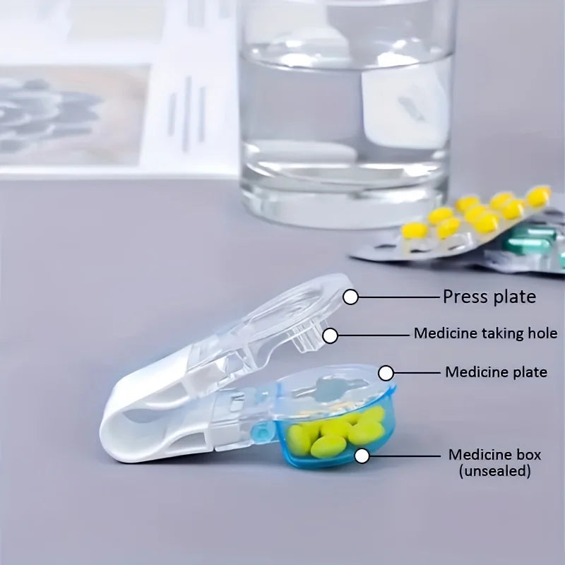 Portable Dispenser Storage Box for Medicines Vitamins Jewelry, Organize Your Essentials, Compact and Convenient, Peaceful Pleasures Health and Wellness