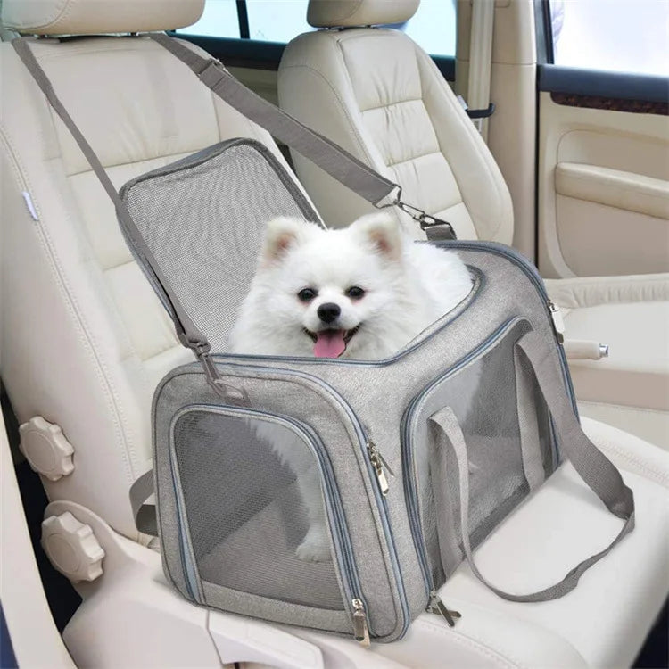 Foldable Cat Backpack Portable Pet Carrier for Small Cats Expandable Travel Pet Bag Handheld Car Outing Breathable Pet Backpack Peaceful Pleasures Health and Wellness