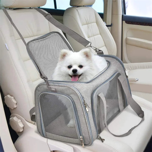 Foldable Cat Backpack Portable Pet Carrier for Small Cats Expandable Travel Pet Bag Handheld Car Outing Breathable Pet Backpack Peaceful Pleasures Health and Wellness