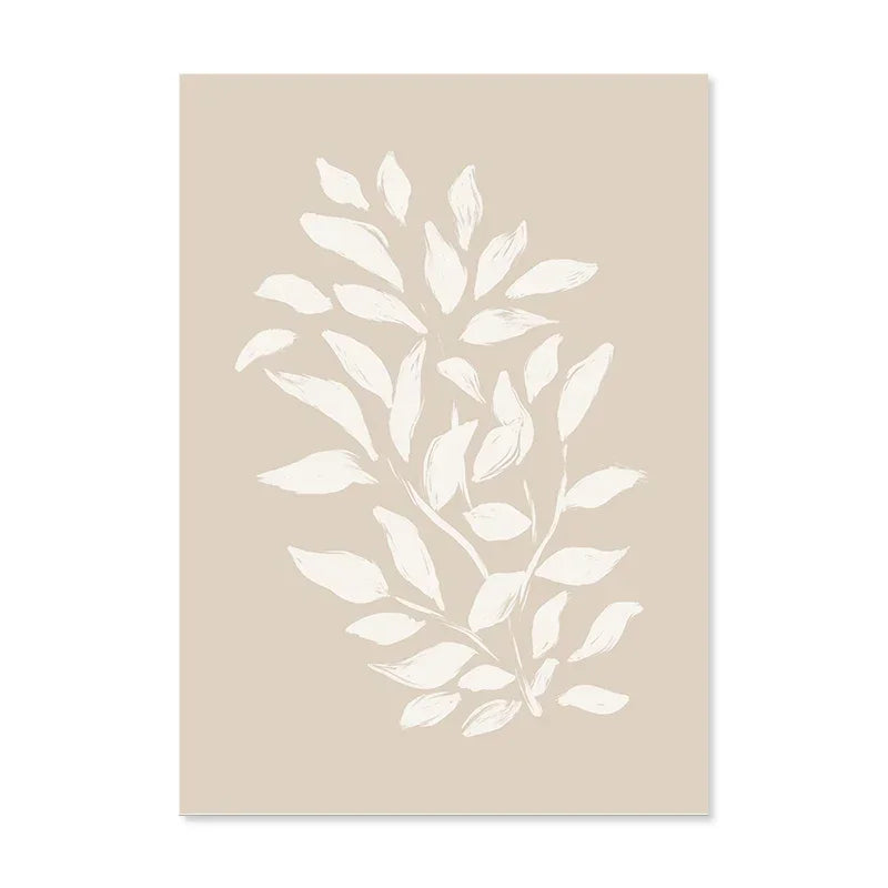 Boho Abstract Leaves Canvas Wall Art Print | Home Décor Canvas Wall Art Peaceful Pleasures Health and Wellness PICTURE 6 20x30cm Unframed