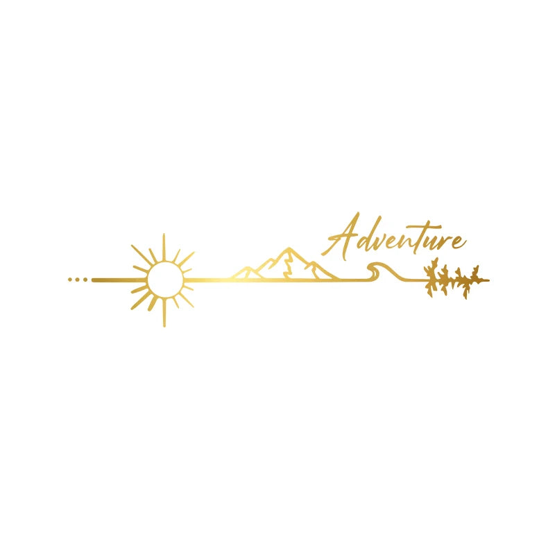 Adventure Mountain Vinyl Car Sticker | Waterproof Camping Decal