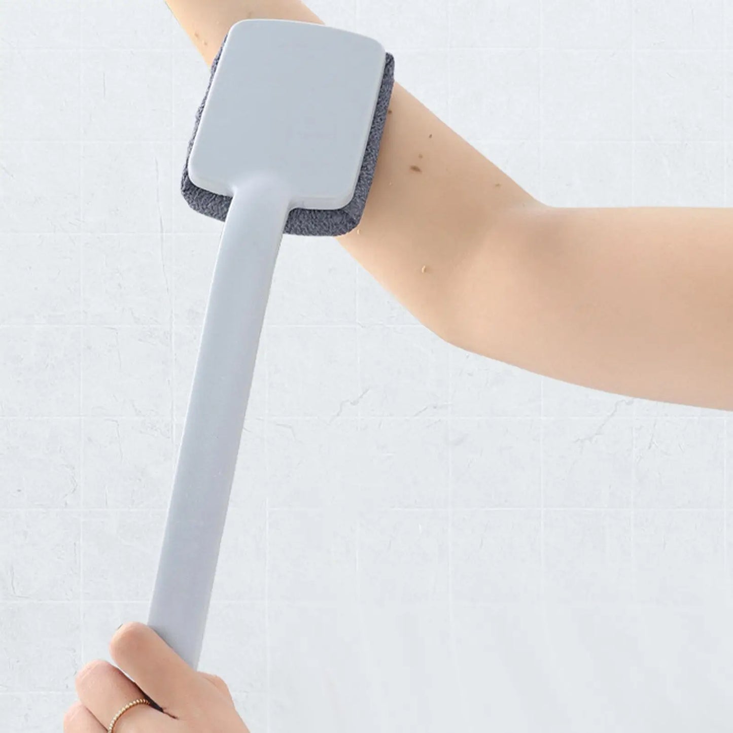 Back Scrubber for Shower Anti Slip Portable Cleaning Cleaner Washer Bath Brush with Long Handle for Showering Bathing Washing Peaceful Pleasures Health and Wellness