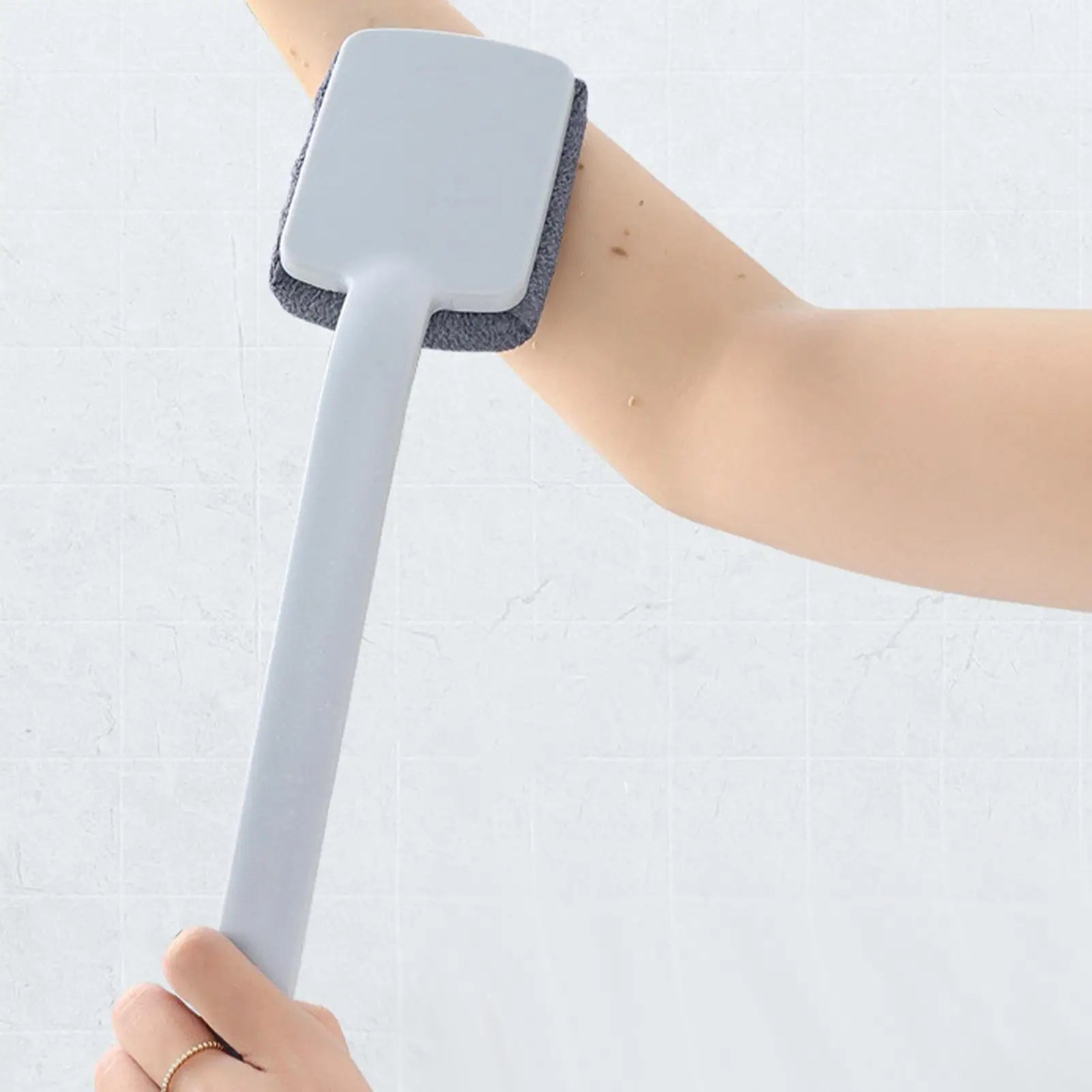 Back Scrubber for Shower Anti Slip Portable Cleaning Cleaner Washer Bath Brush with Long Handle for Showering Bathing Washing Peaceful Pleasures Health and Wellness