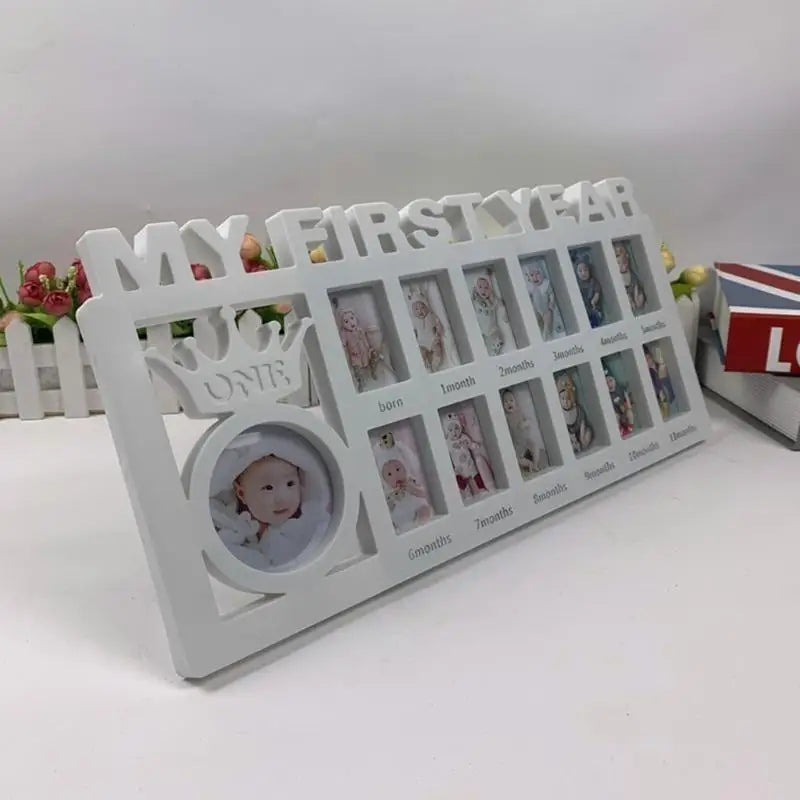 Baby First Year Milestone Photo Frame | 13 Monthly Photos