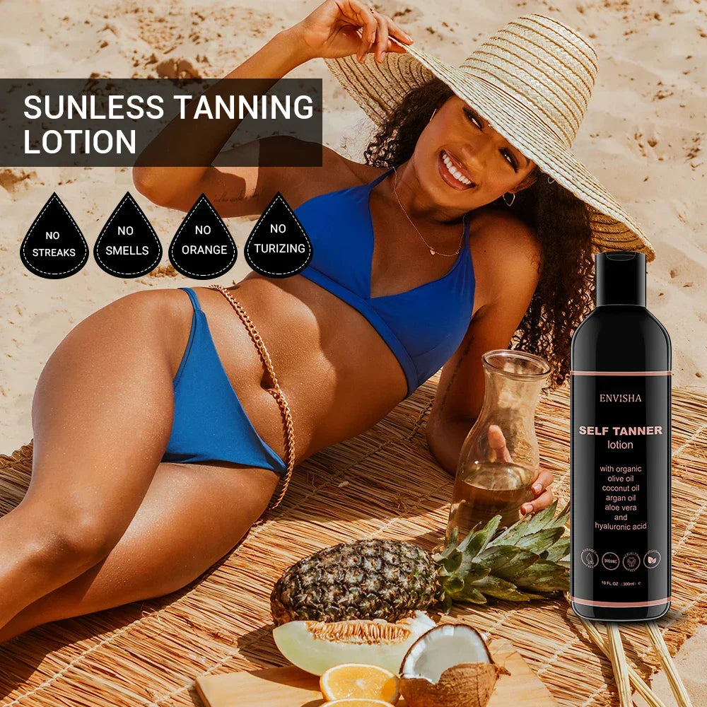 ENVISHA Organic Self Tanning Lotion – 300ml Self Tanner ENVISHA
