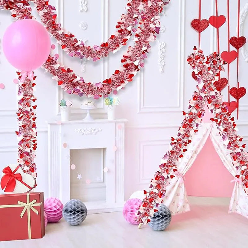 2M Valentine's Day Heart-shaped Pull-up Decorative Ribbon Wedding