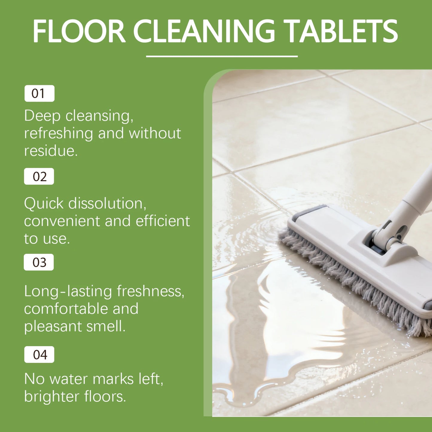 Jakehoe Dissolving Floor Cleaner Tablets | Deep Clean & Lemon Scent