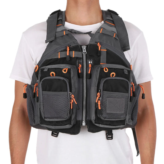 Outdoor Breathable Padded Fishing Life Vest Superior 209lb Bearing Life Safety Jacket Swimming Sailing Waistcoat Utility Vest Peaceful Pleasures Health and Wellness