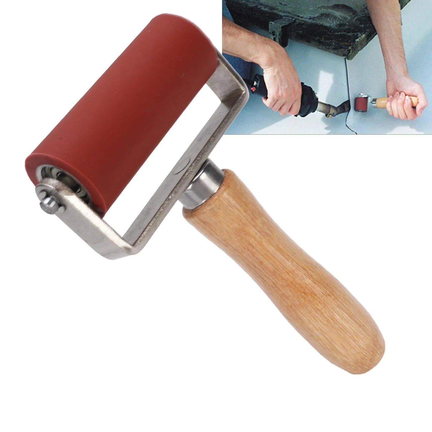 Hand Press Roller 260℃ High Temp Resisting Silicone Welding Seam Roller Versatile Usage Stable Flexible for Tarpaulin Membrane Peaceful Pleasures Health and Wellness