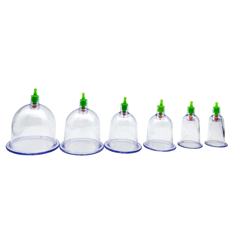 6-Piece Vacuum Cupping Set with Pump Gun – Anti-Cellulite