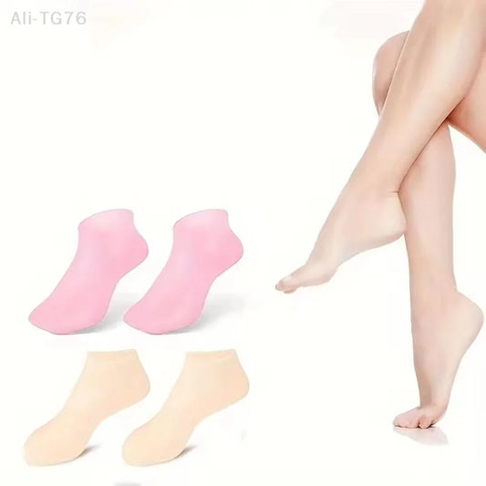 Silicone Moisturizing Gel Foot Socks | Reusable Foot Spa Cover Moisturizing Foot Socks Peaceful Pleasures Health and Wellness