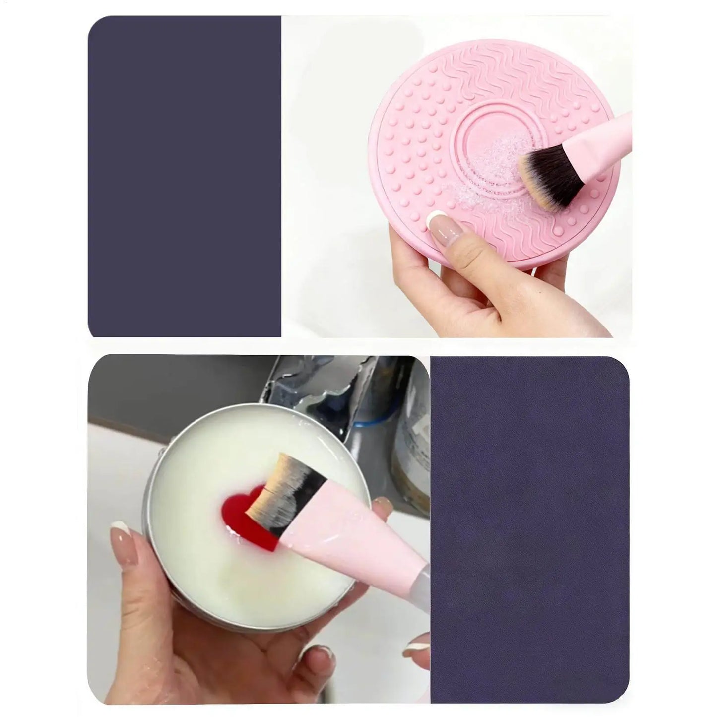 Makeup Brush Cleaner Soap & Silicone Mat – Deep Cleans Brushes