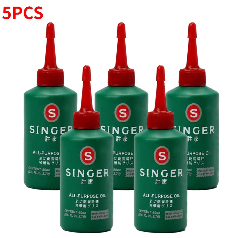 Sewing Machine Oil Original Imported Sewing Machine Oil Lubricant White Oil Sewing Machine Oil special oil lubricant 1-5PC Peaceful Pleasures Health and Wellness Green