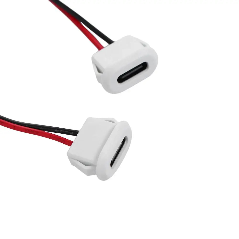 5Pcs Female Base Type-C Base With Welding Wire Female Socket Charging Interface USB-C Type USB-C Connector 2 Pin Connector Peaceful Pleasures Health and Wellness