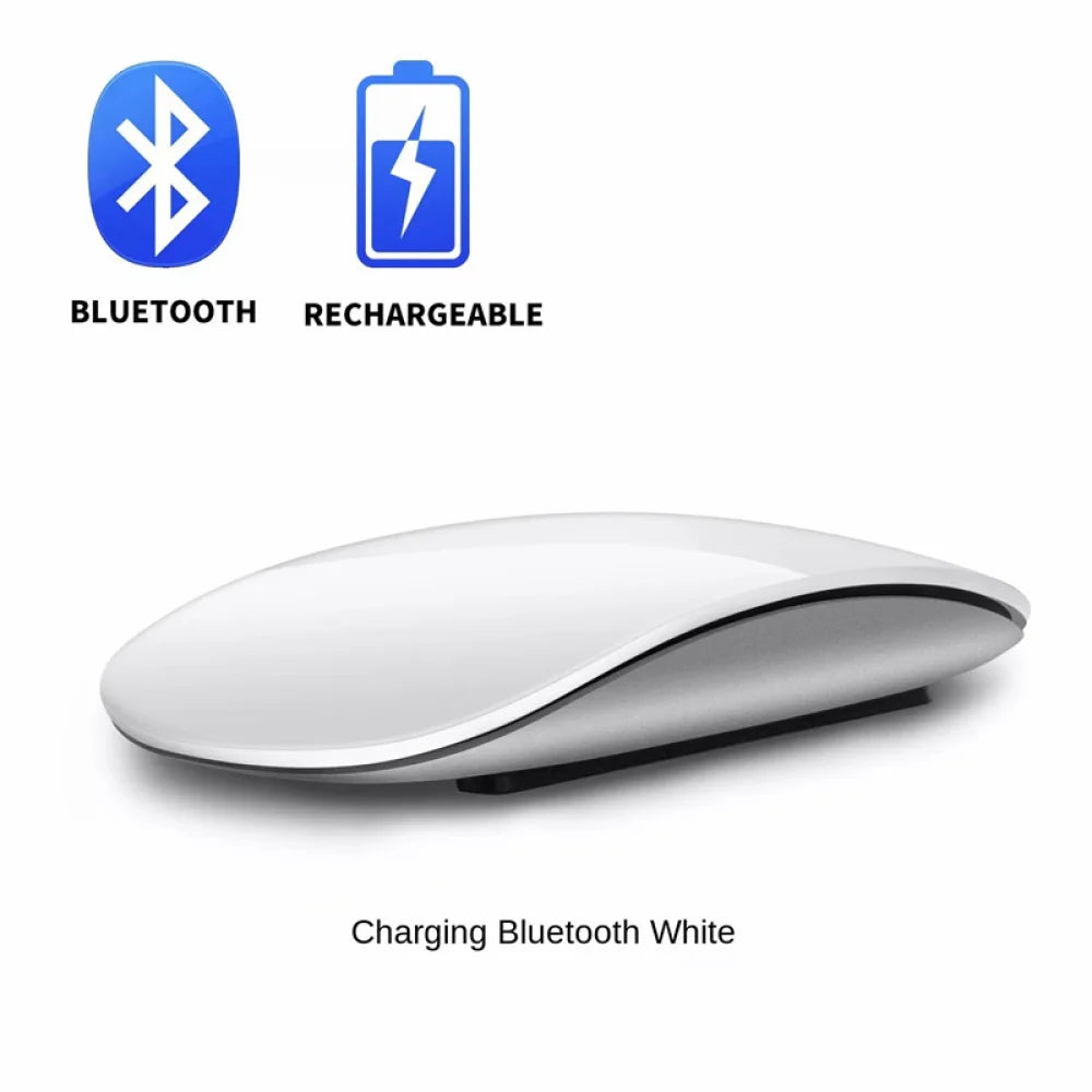 BLACK/WHITE Bluetooth 5.0 Wireless Mouse Silent Multi Arc Touch Mice Ultra-Thin Magic Mouse For Laptop Ipad Mac PC Macbook Peaceful Pleasures Health and Wellness