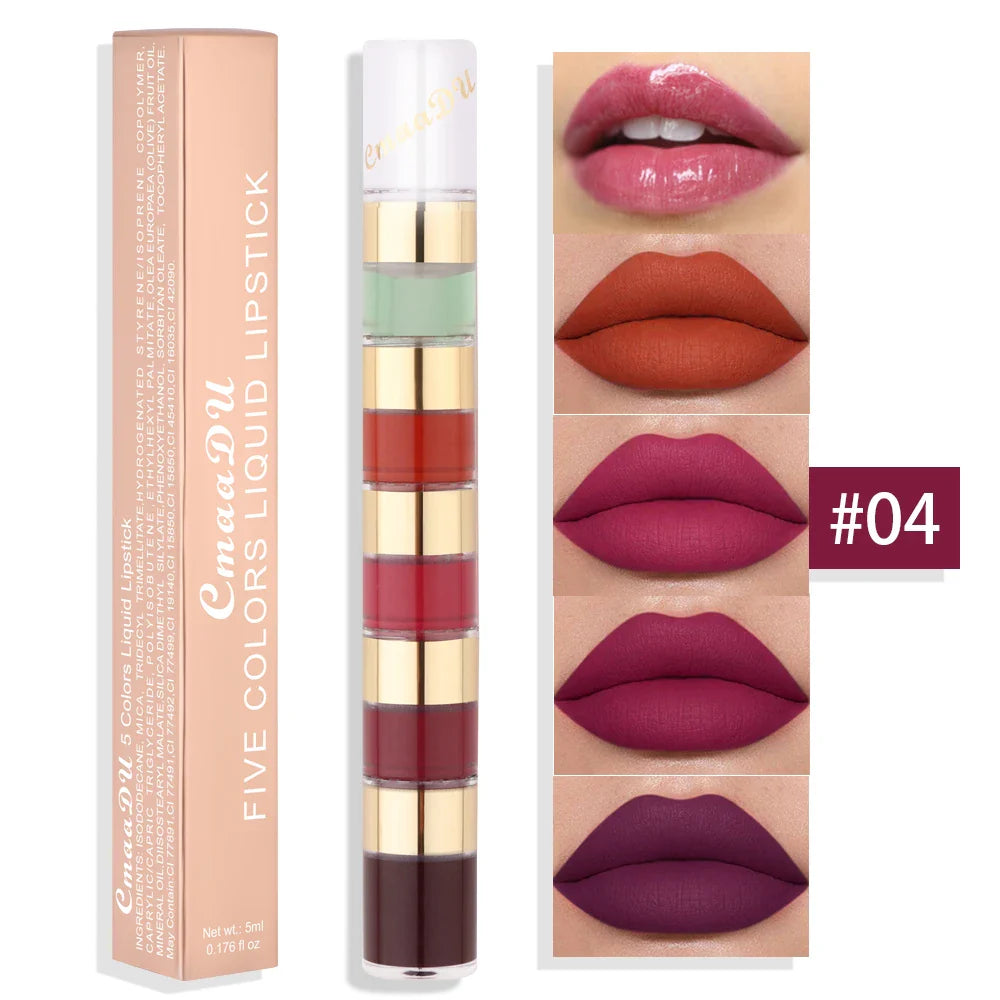 CMAADU Matte Lip Stain – Long-Lasting Waterproof Lip Gloss