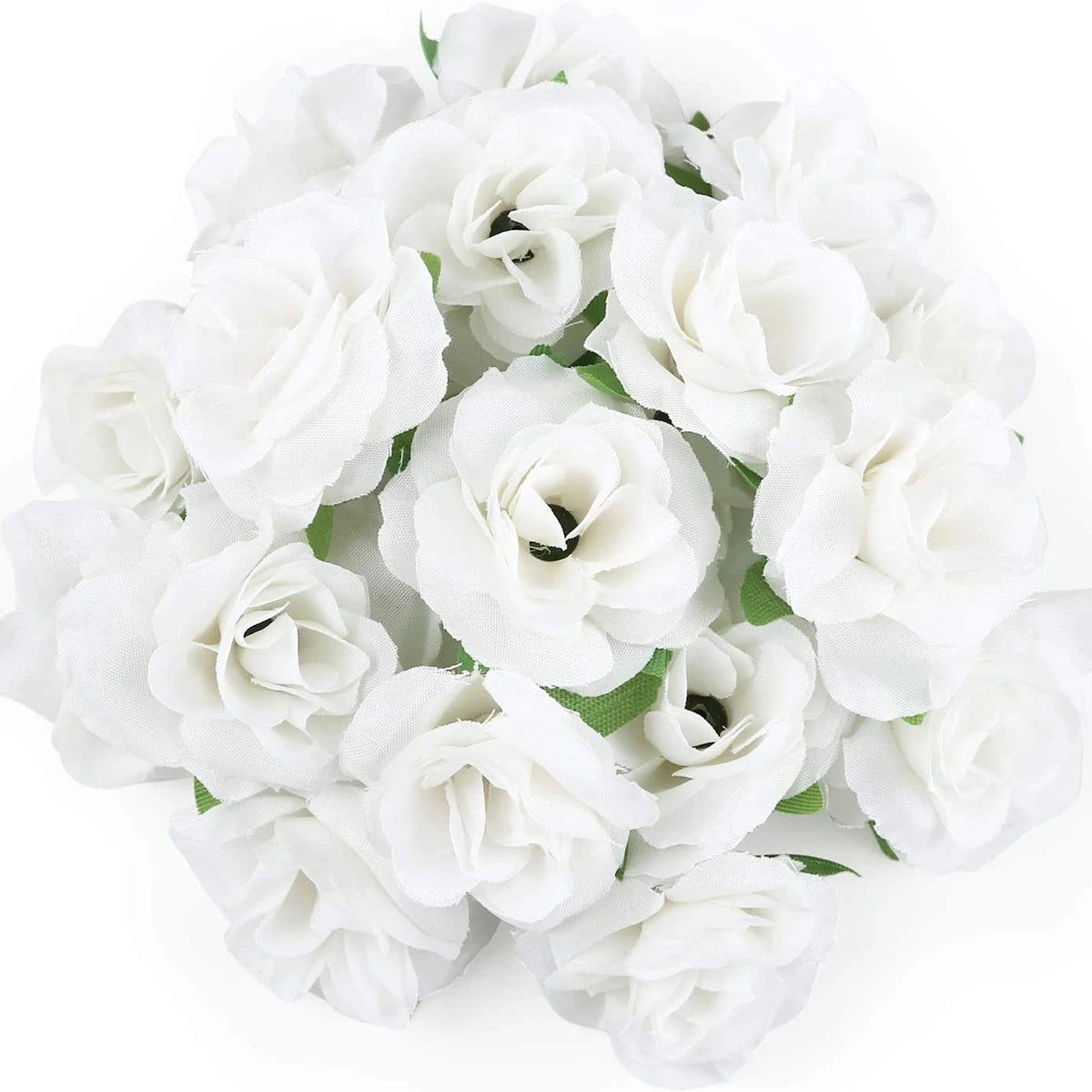 50/100PCS Cream Silk Rose Heads – Wedding, DIY & Craft Decor
