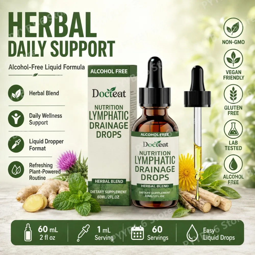 Docteat Lymphatic Drops 60ml | Vitamin B12, Zinc & Dandelion Root