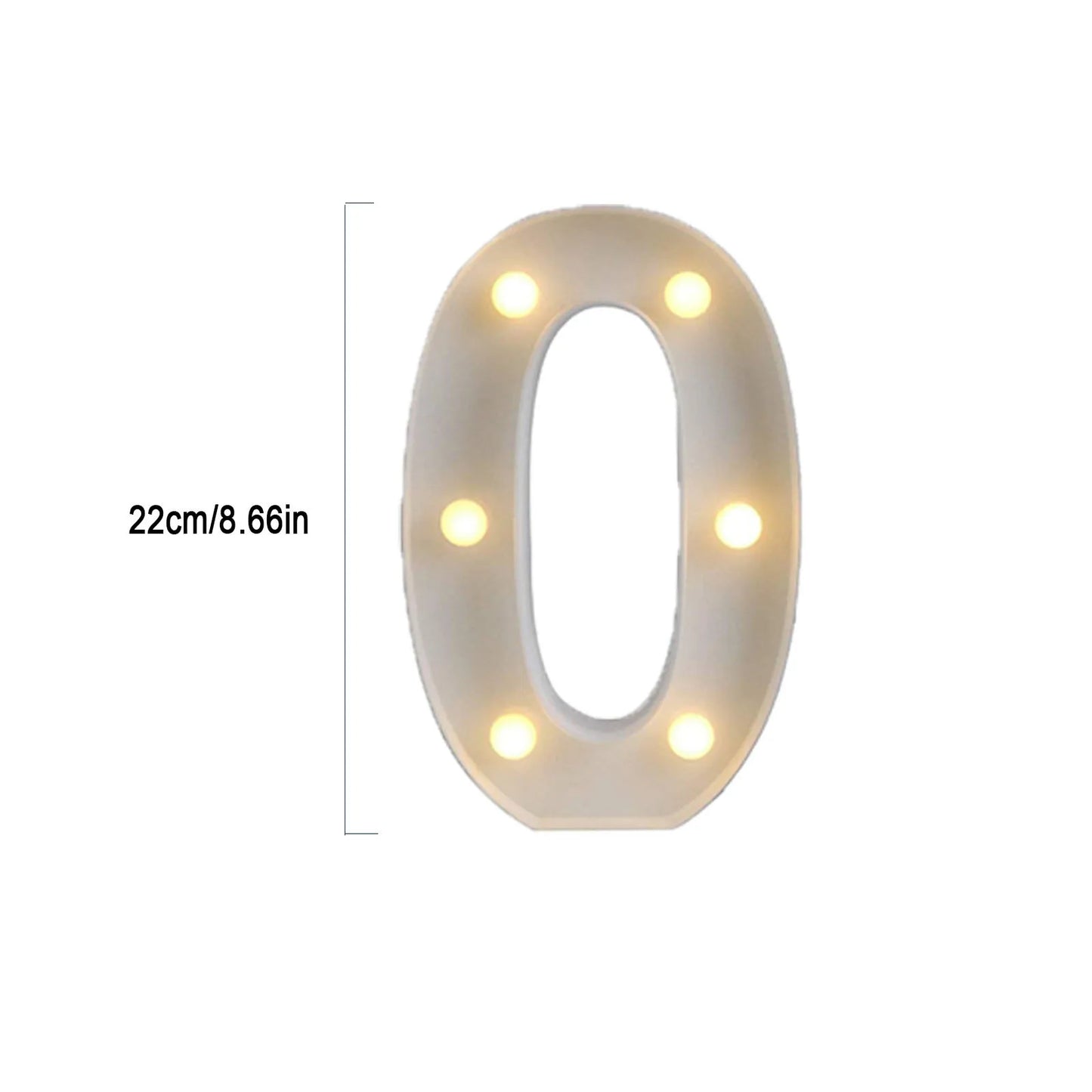 Light Up Letter Led Alphabet Number Plastic Battery Operated Party Sign Wedding Festival Stand Decoration No Batteries Included Peaceful Pleasures Health and Wellness