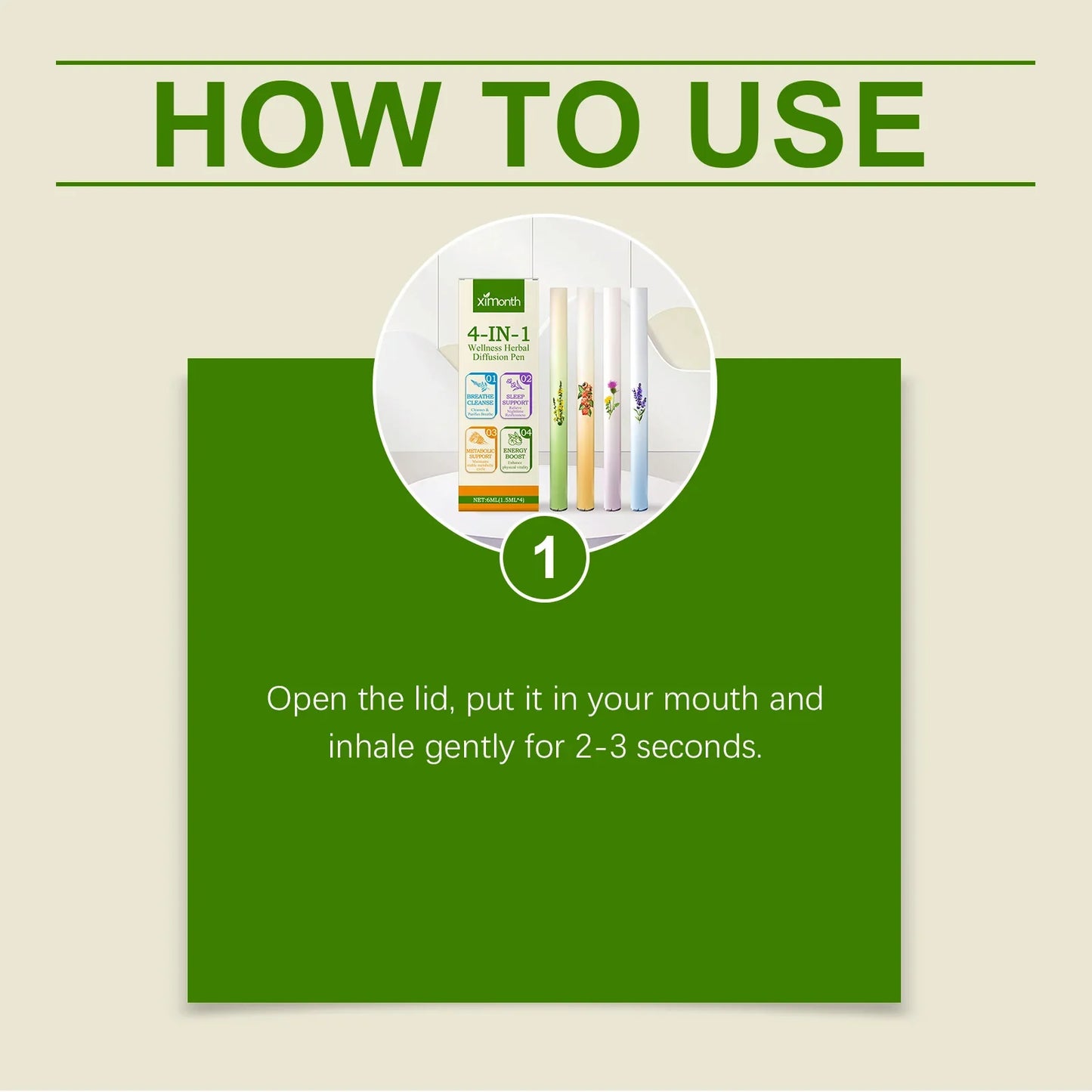 4-in-1 Aromatherapy Inhaler Pen – Refreshing & Invigorating