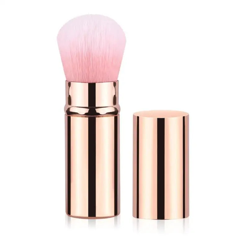Retractable Cosmetic Brush Portable Face Powder Blusher Foundation Blush Highlight Brush Fiber Hair Handle Brush Female Peaceful Pleasures Health and Wellness A7
