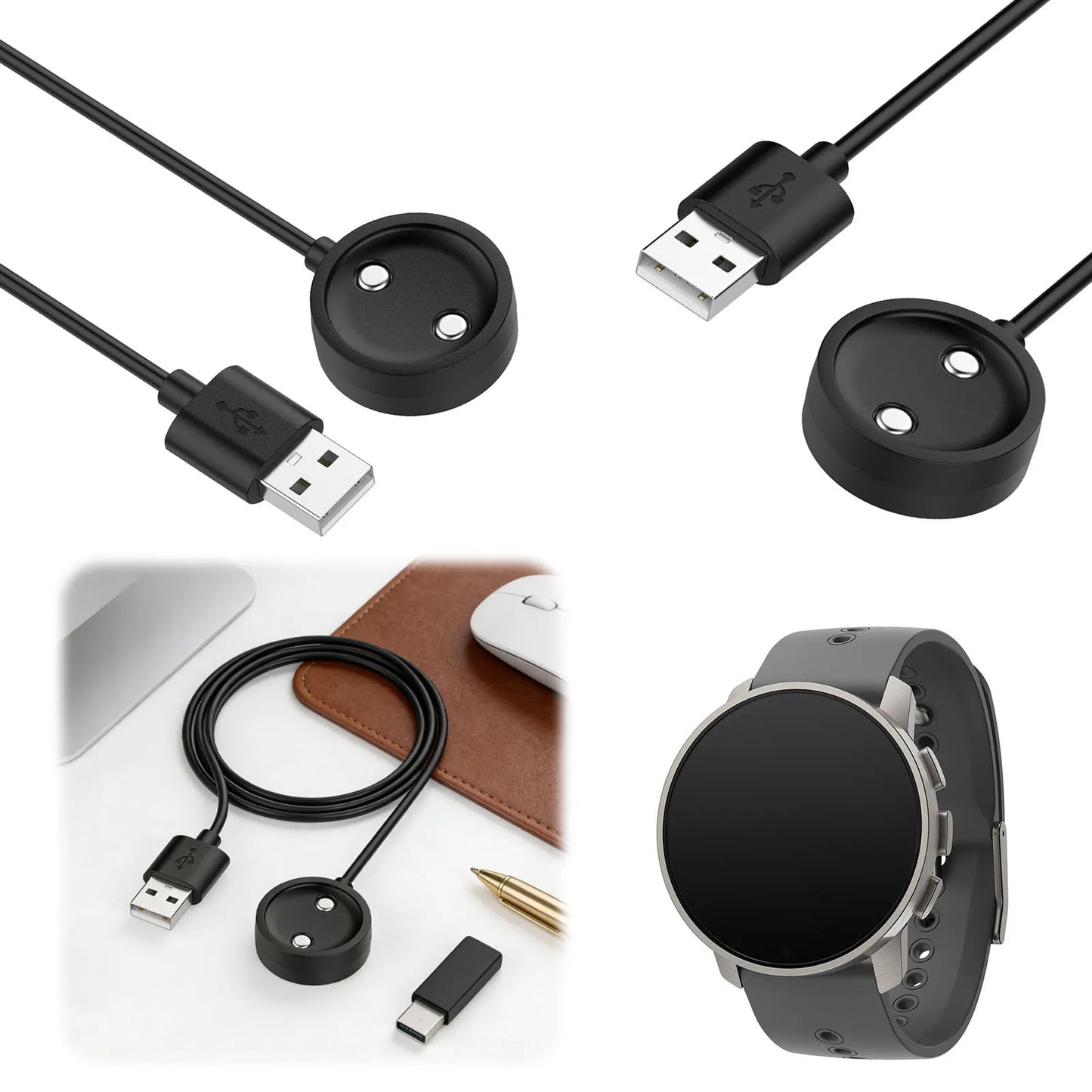 Magnetic USB Charger Charging Dock Cable Smart Watch Accessories USB Cable Cord for SUUNTO 9 Peak Pro/Vertical/Race/Race S/Ocean Peaceful Pleasures Health and Wellness