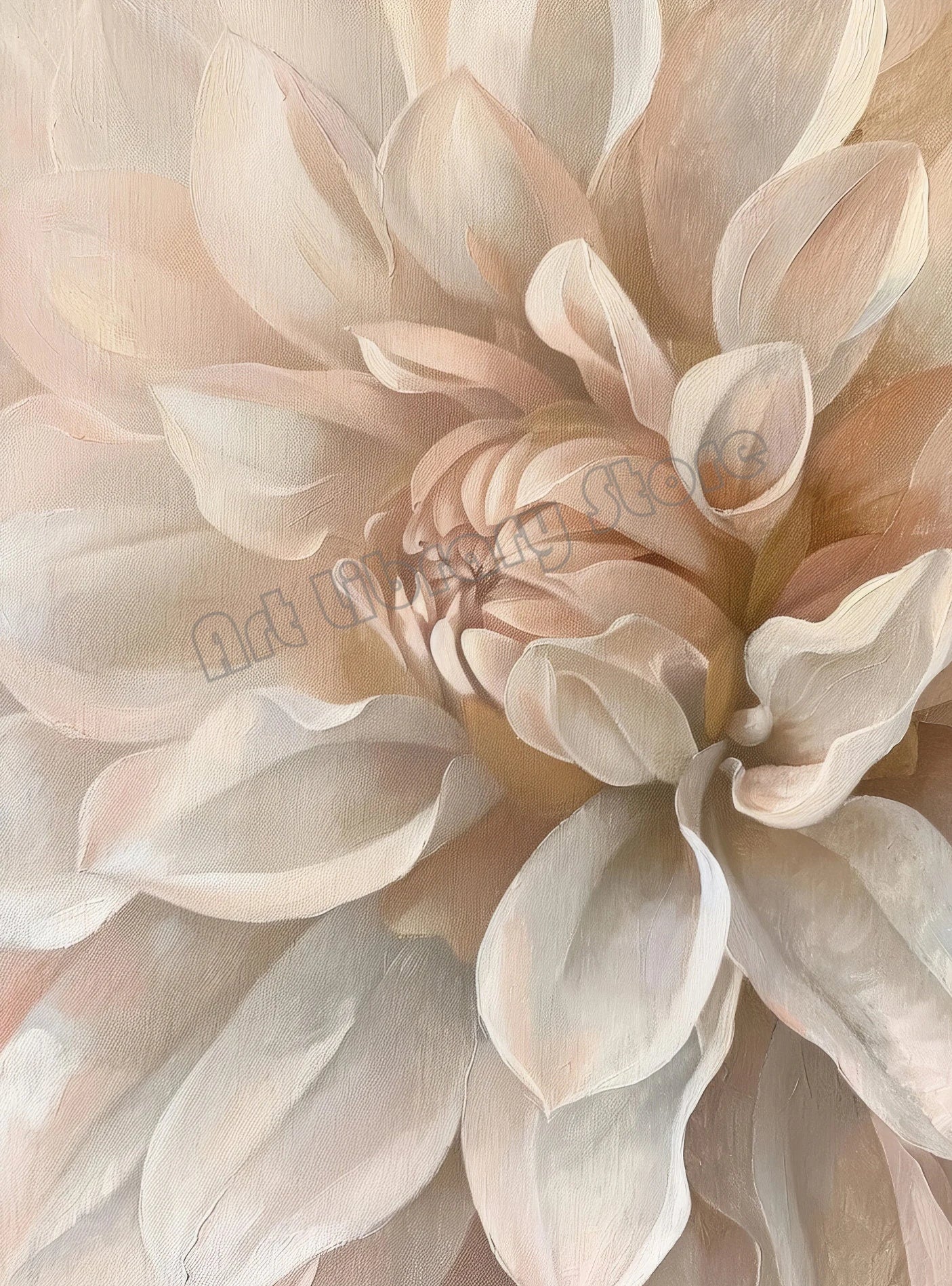 Vintage Flower Magnolia Peony Tulips Fresh Plant Painting on Canvas Poster and Print Minimalist Wall Art Pictures Home Decor Peaceful Pleasures Health and Wellness 5 50x70cm
