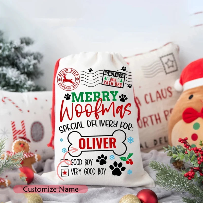 Personalised Santa Sack Christmas Stocking for Kids & Pets
