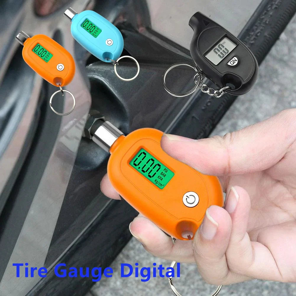 Digital Tire Pressure Gauge LCD – PSI BAR KPA | Car & Bike