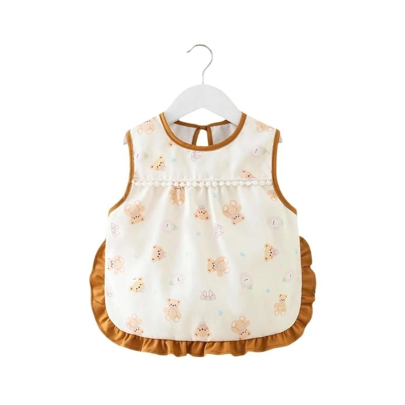 Baby & Toddler Waterproof Feeding Bib Apron | Sleeveless Tie