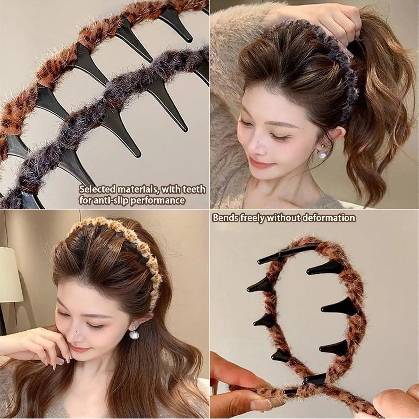Retro High Skull Headband Decorative Headwear 3Piece Non-Slip Reversible Headbands For Women For Sports Cosplay Workouts Peaceful Pleasures Health and Wellness
