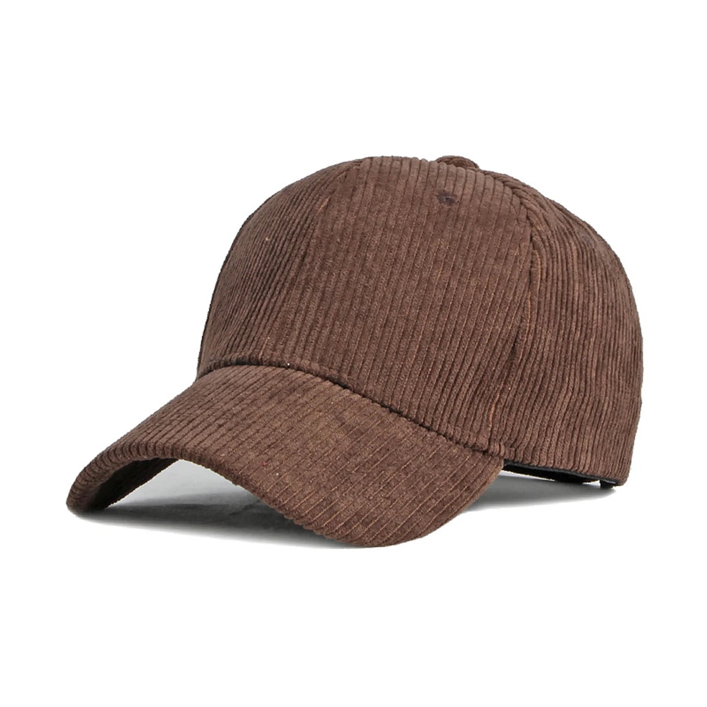 Fashion Corduroy Baseball Cap Soft Adjustable Solid Color Winter Baseball Caps for Mountaineering Traveling Peaceful Pleasures Health and Wellness Coffee