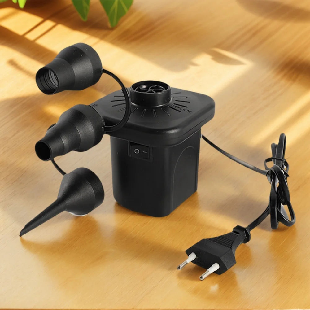 Electric Air Pump 3 Nozzles – Portable Inflator & Deflator Pump